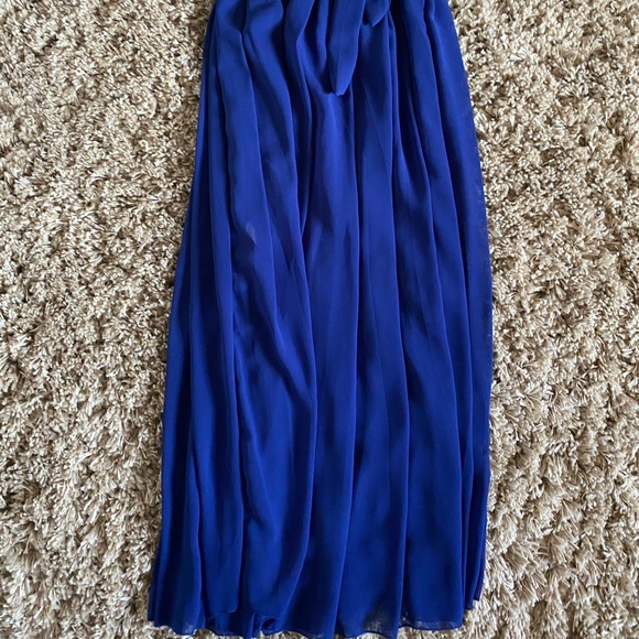 Royal blue loose length maxi skirt - Picture 2 of 3